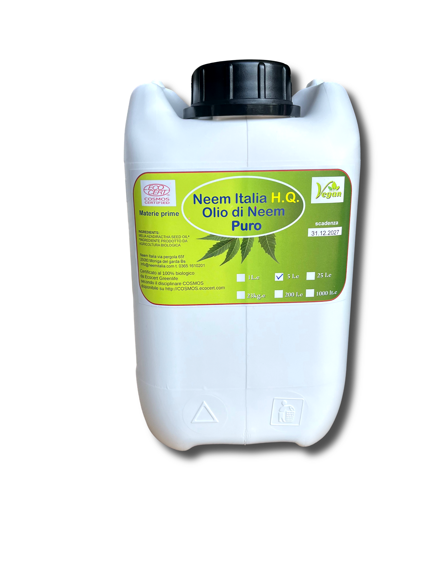 Olio di Neem puro 5 litri