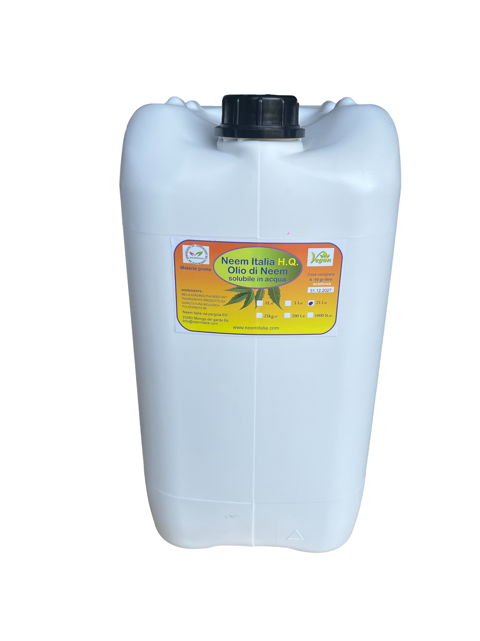 Olio di Neem solubile 25 litri