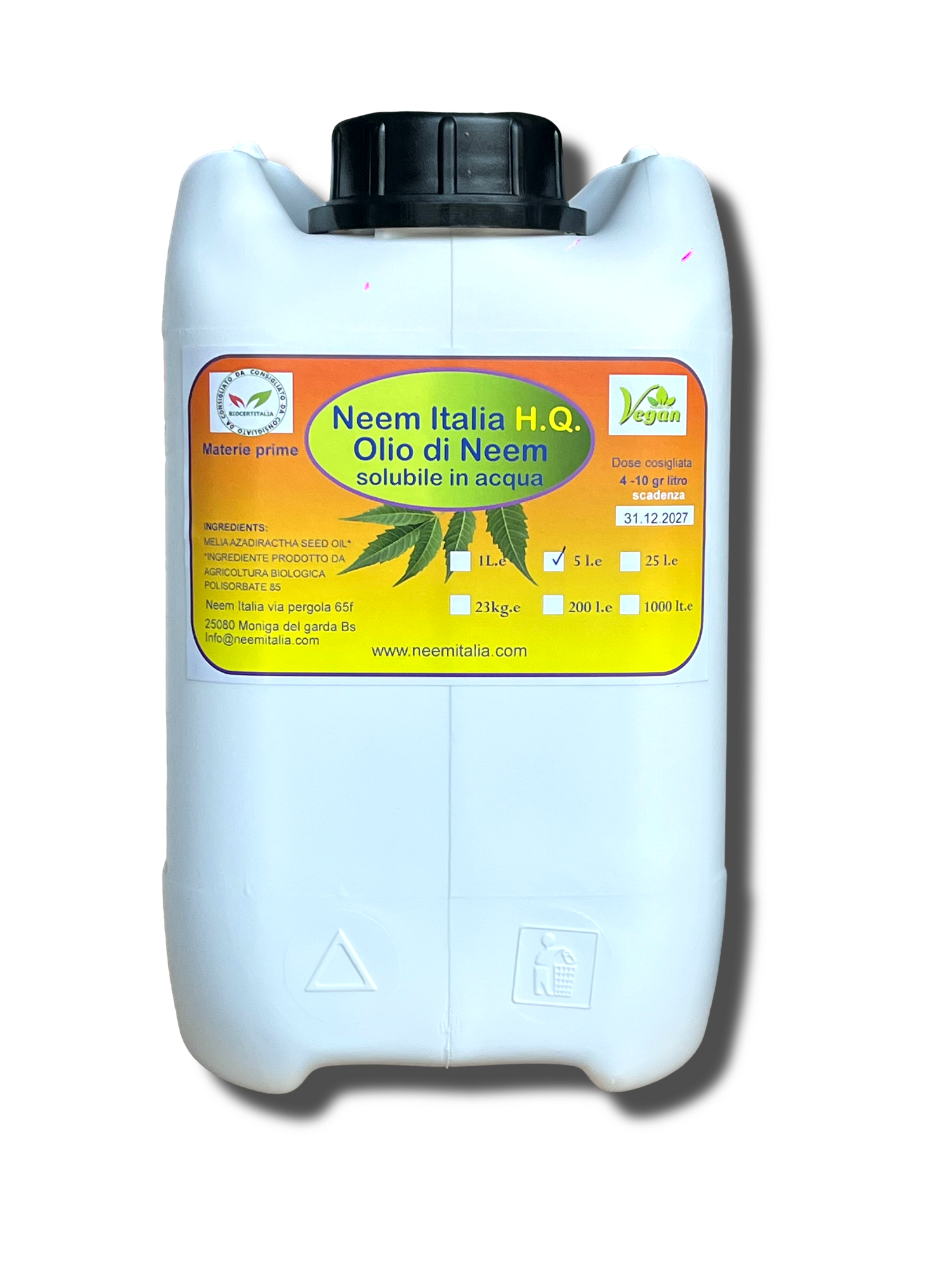 Olio di Neem solubile 5 litri