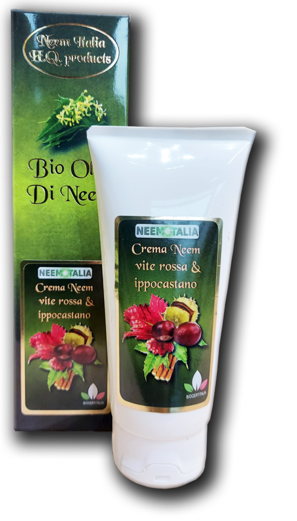 Crema neem, vite rossa e ippocastano