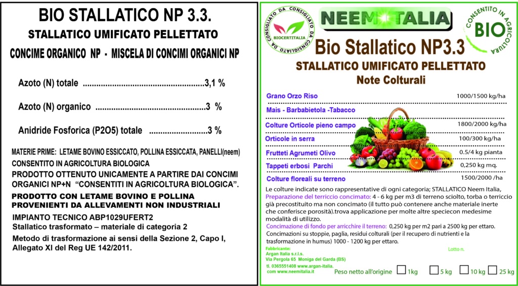 Etichetta stallatico